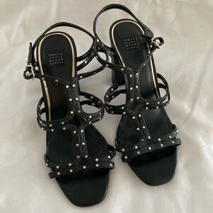 White House black market ankle strap heels, size 8